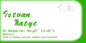 istvan matye business card